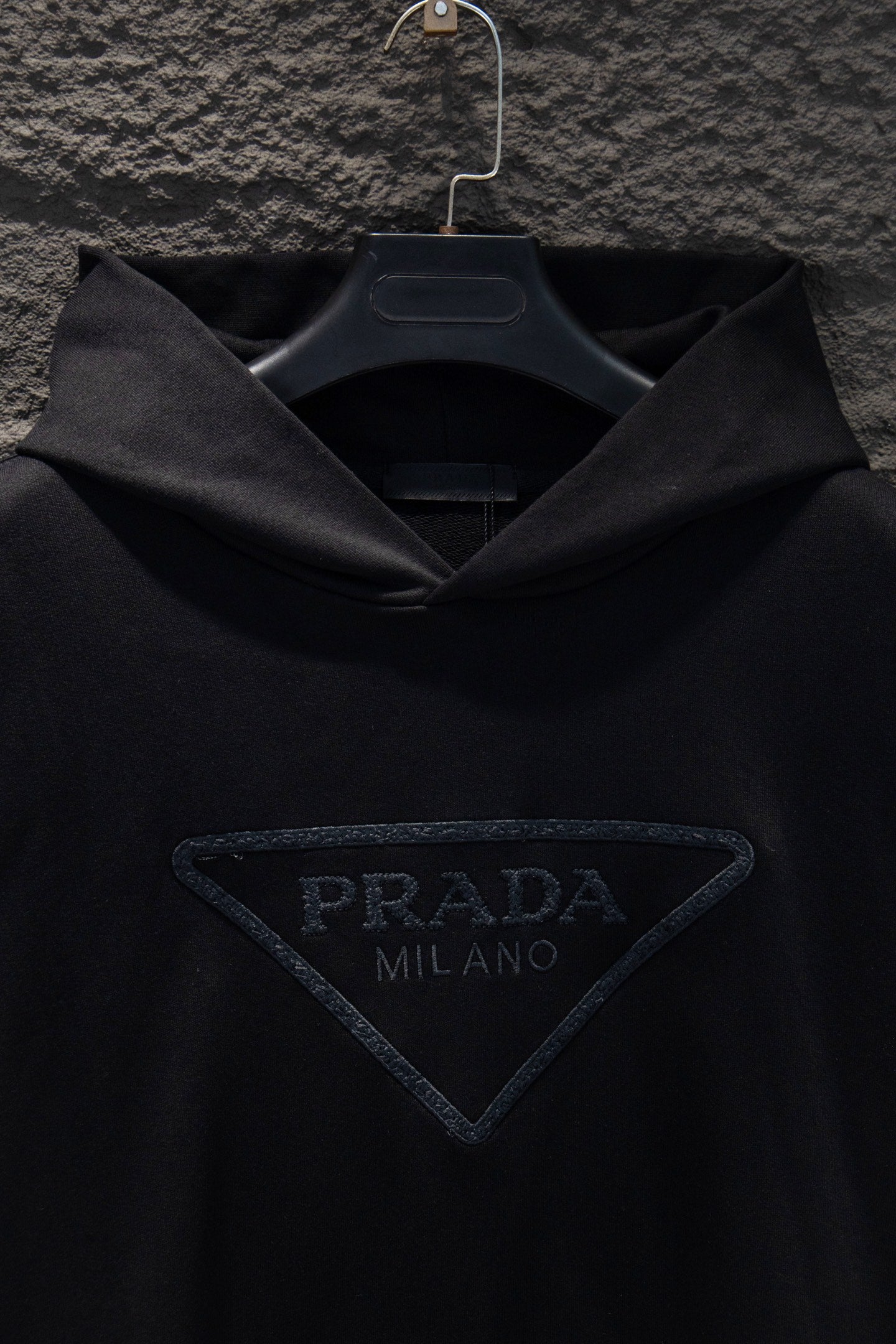 Prada Oversize Embroidered Cotton Sweatshirt