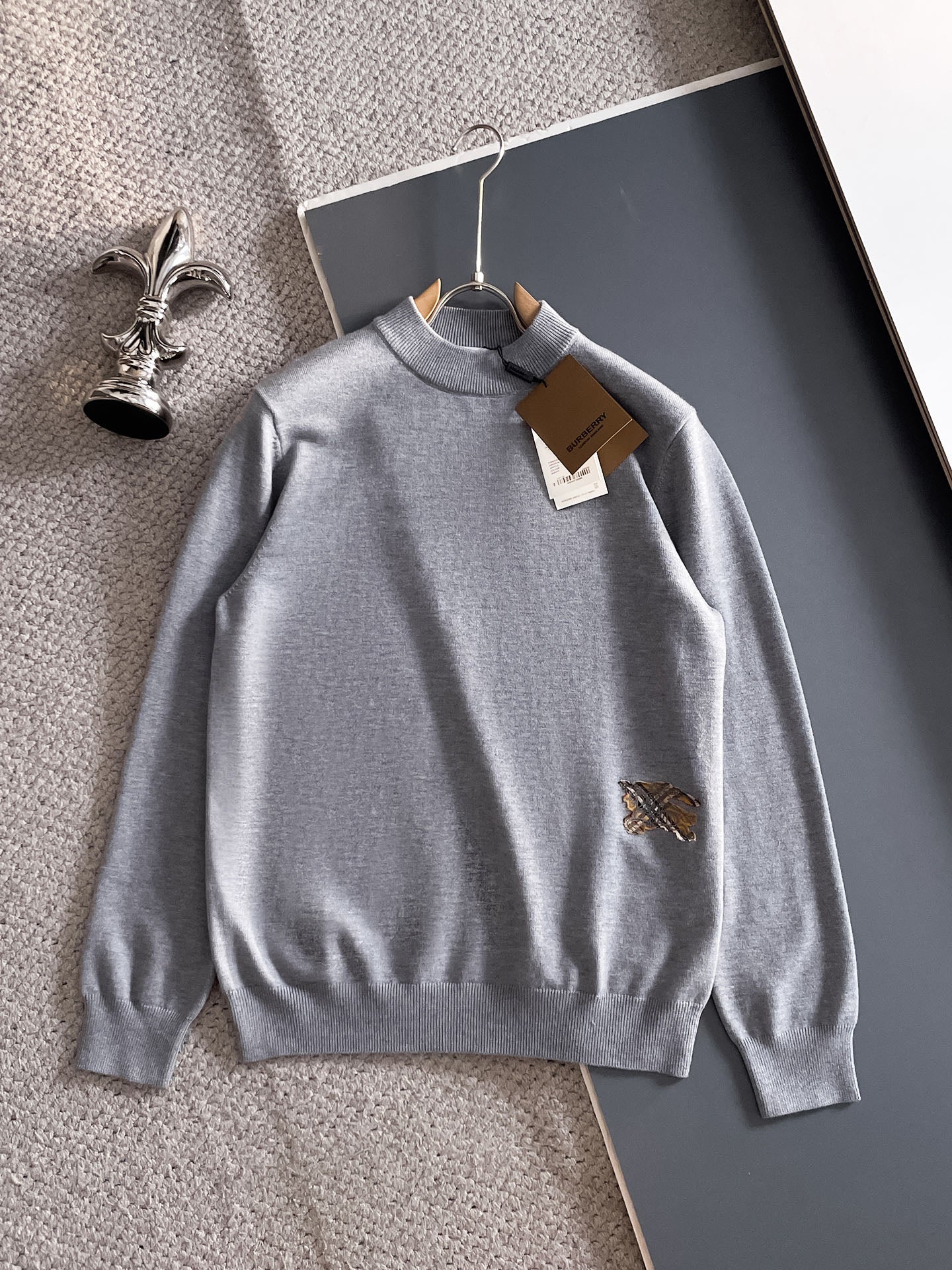 Burberry Half-Zip Wool Blend Sweater