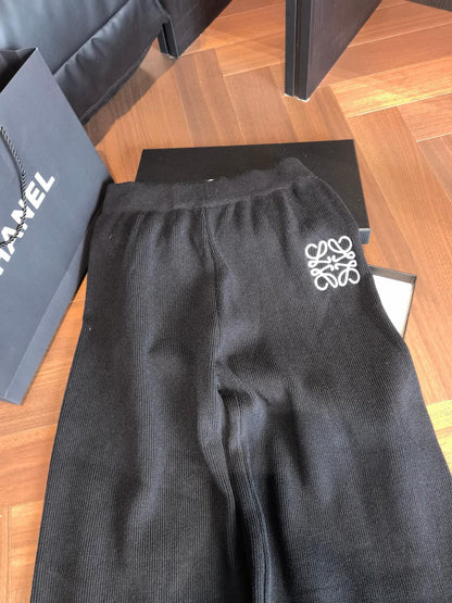 Loewe Classic Logo Embroidered Hooded Knit Set