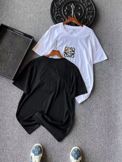 Loewe Silk Round Neck Short Sleeve T-Shirt