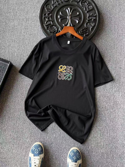 Loewe Silk Round Neck Short Sleeve T-Shirt