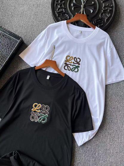 Loewe Silk Round Neck Short Sleeve T-Shirt