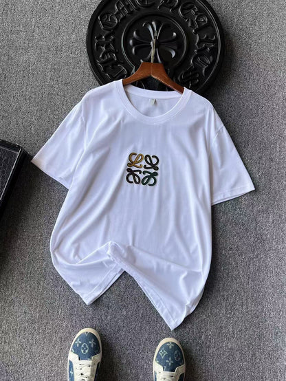 Loewe Silk Round Neck Short Sleeve T-Shirt