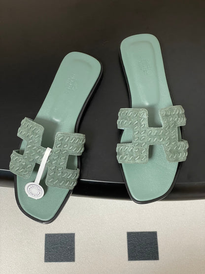 Hermès Oran Woven Suede Sandals – 2025 Collection