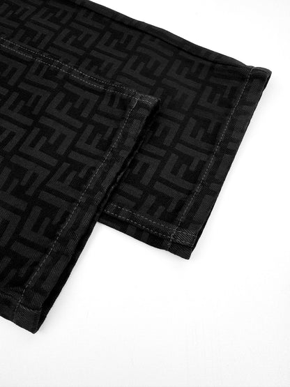 Fendi All-Over FF Monogram Denim Jeans