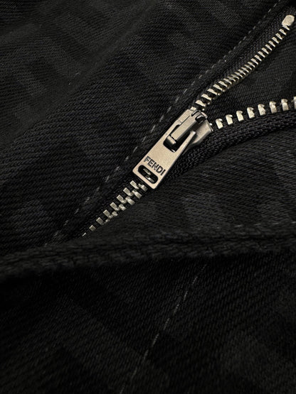 Fendi All-Over FF Monogram Denim Jeans