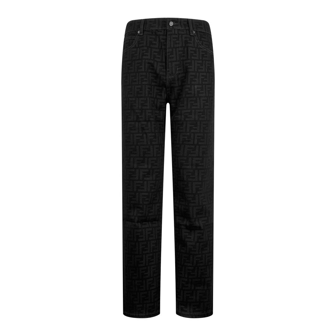 Fendi All-Over FF Monogram Denim Jeans