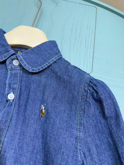 Ralph Lauren Kids Denim Shirt Dress – 2025SS – Kids Collection