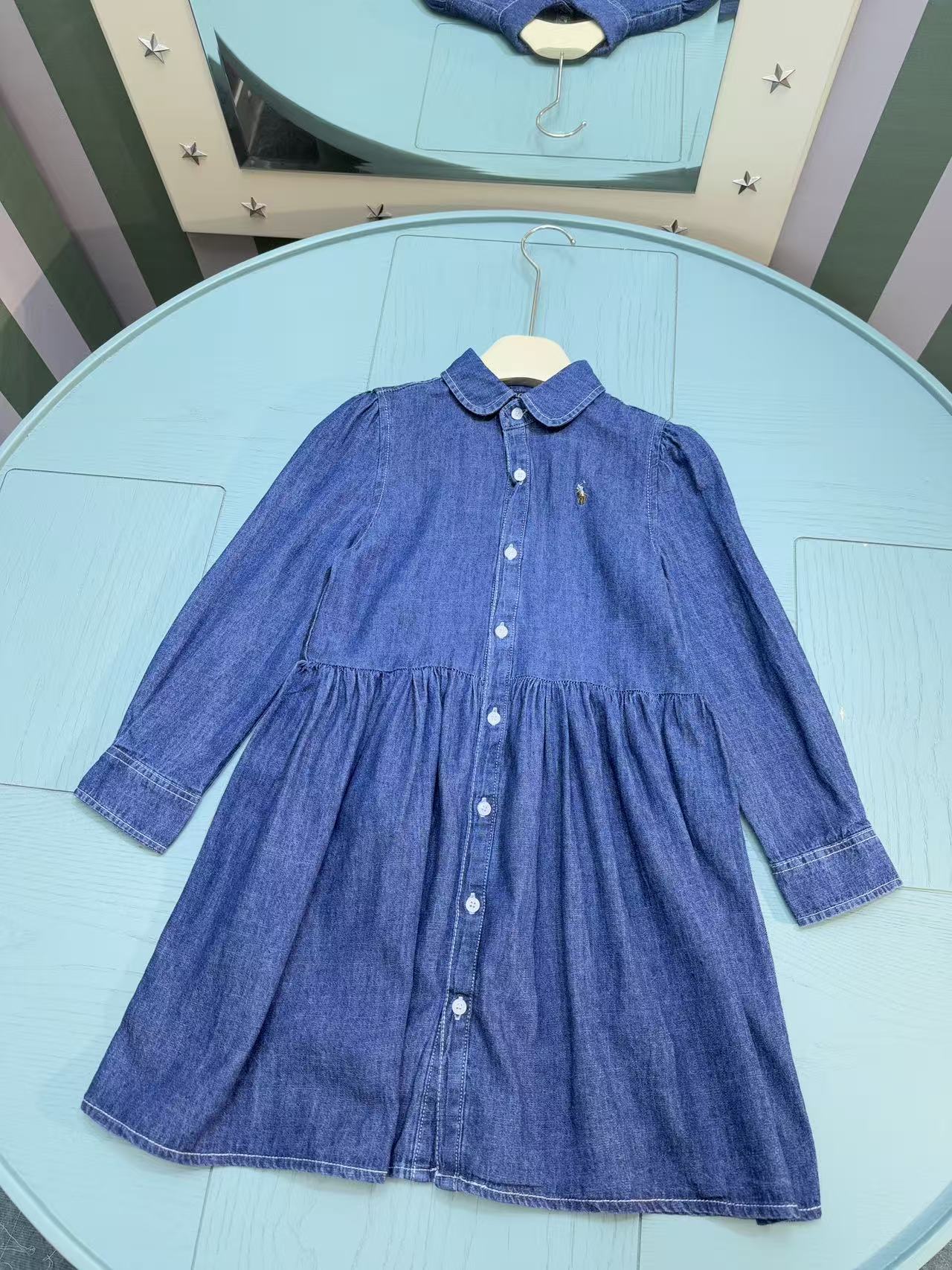 Ralph Lauren Kids Denim Shirt Dress – 2025SS – Kids Collection