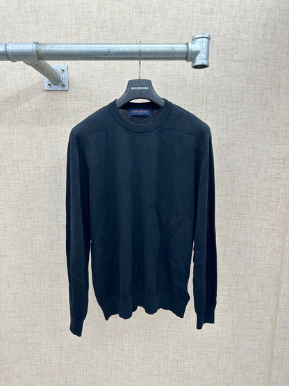 Louis Vuitton MONOGRAM Embossed Crewneck Sweater – 25FW