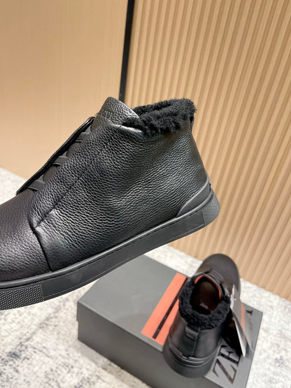 Zegna Triple Stitch High-Top Casual Shoes – 2025SS