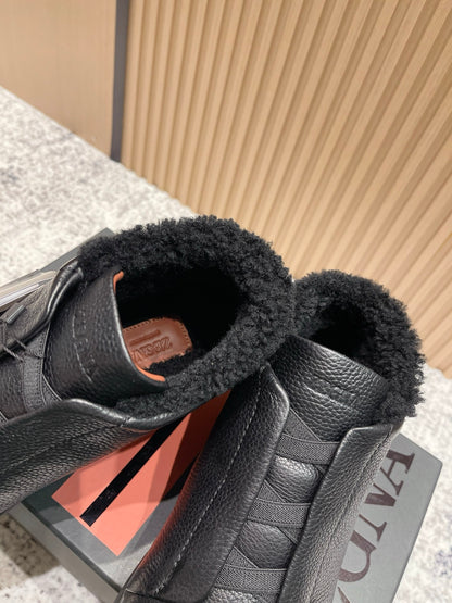 Zegna Triple Stitch High-Top Casual Shoes – 2025SS