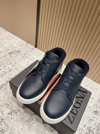 Zegna Triple Stitch High-Top Casual Shoes – 2025SS