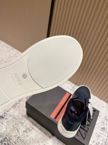 Zegna Triple Stitch High-Top Casual Shoes – 2025SS