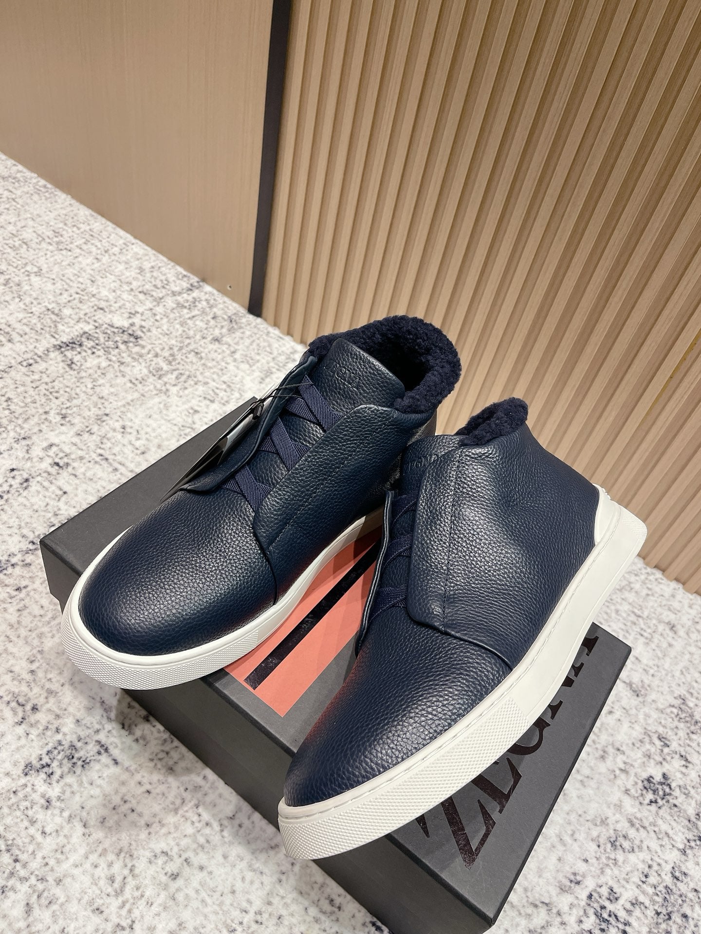 Zegna Triple Stitch High-Top Casual Shoes – 2025SS