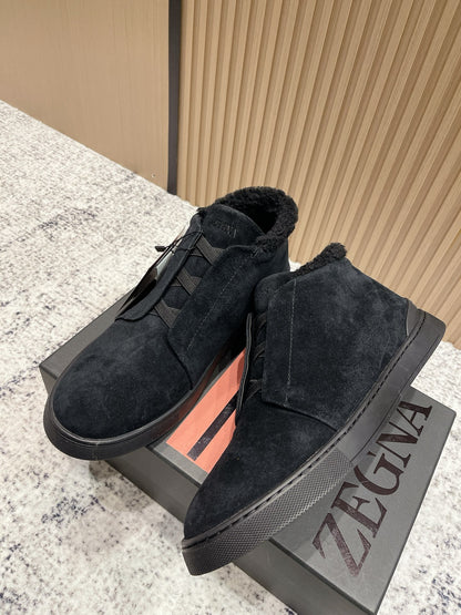Zegna Triple Stitch High-Top Casual Shoes – 2025SS