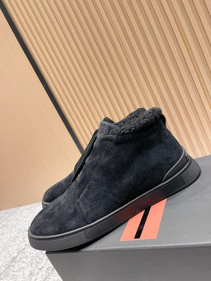 Zegna Triple Stitch High-Top Casual Shoes – 2025SS
