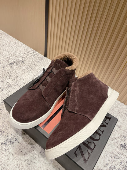 Zegna Triple Stitch High-Top Casual Shoes – 2025SS