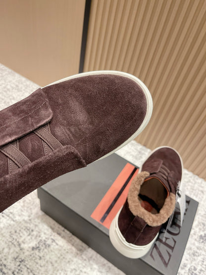 Zegna Triple Stitch High-Top Casual Shoes – 2025SS