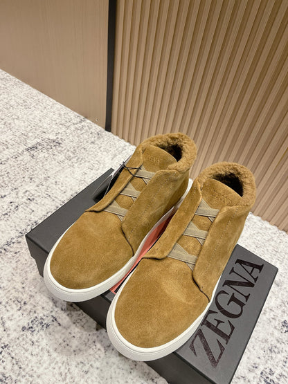 Zegna Triple Stitch High-Top Casual Shoes – 2025SS