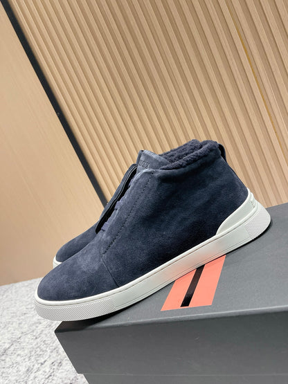 Zegna Triple Stitch High-Top Casual Shoes – 2025SS
