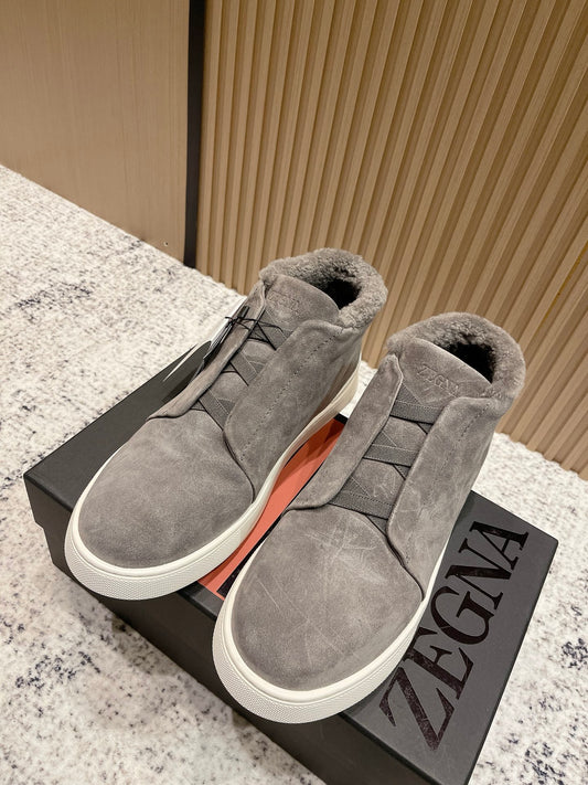 Zegna Triple Stitch High-Top Casual Shoes – 2025SS