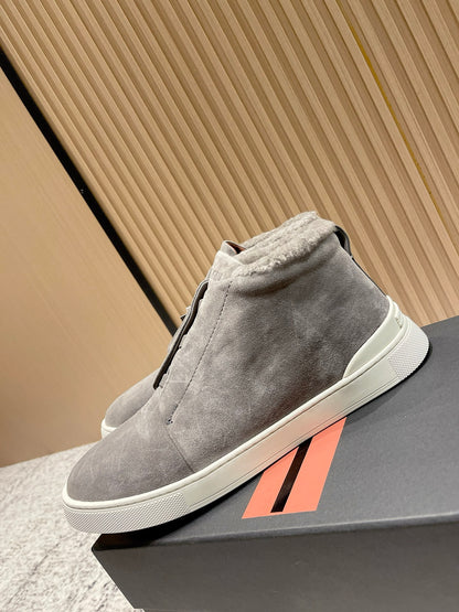 Zegna Triple Stitch High-Top Casual Shoes – 2025SS