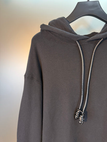 Loewe Anagram Leather Embroidered Hooded Sweatshirt – 25FW