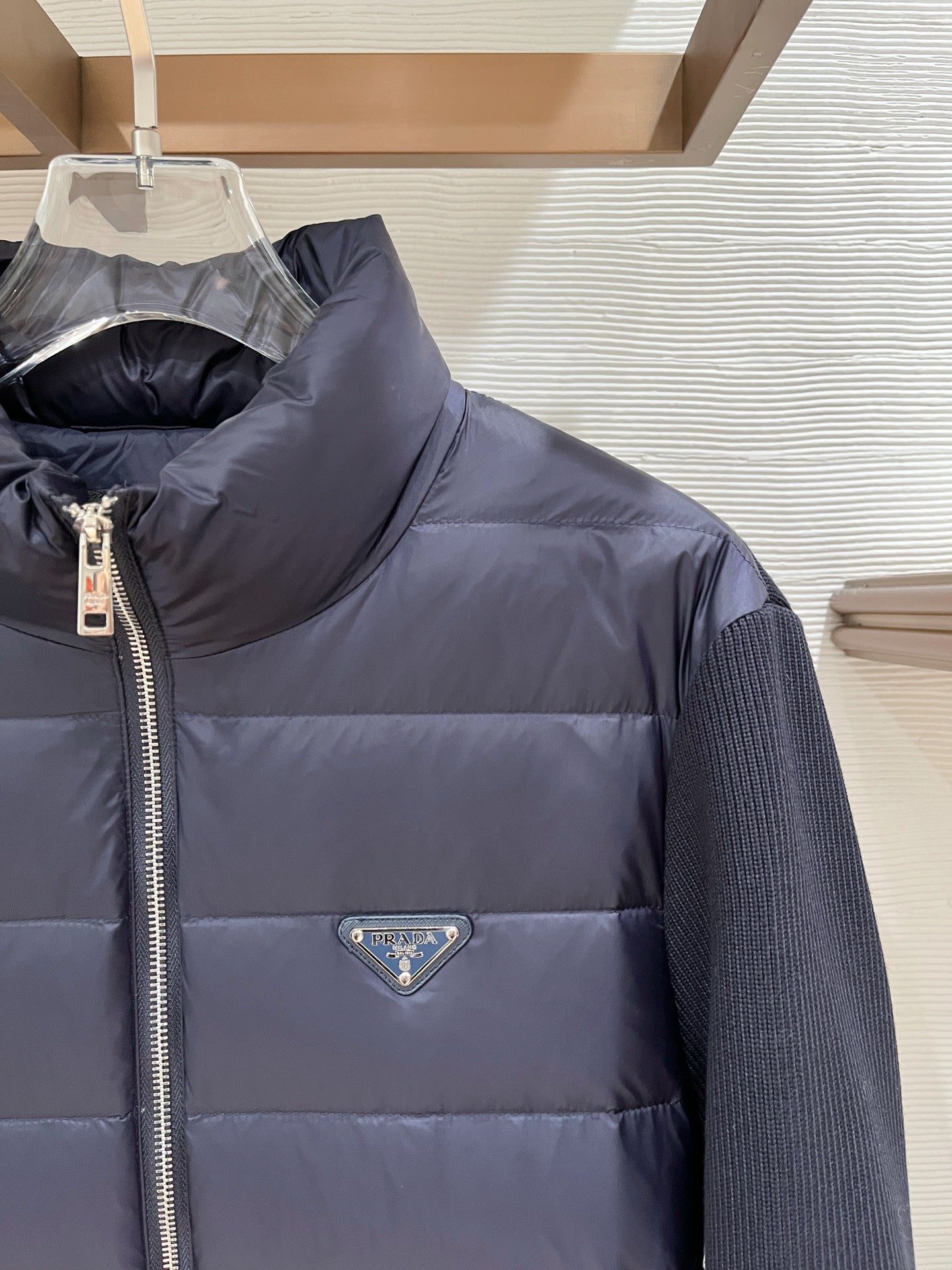 Prada Spliced Knit Down Jacket – FW2024