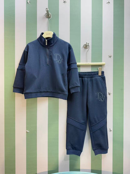 Dior Kids Stand-Collar Sweatshirt and Pants Set – Kids Collection – 25FW