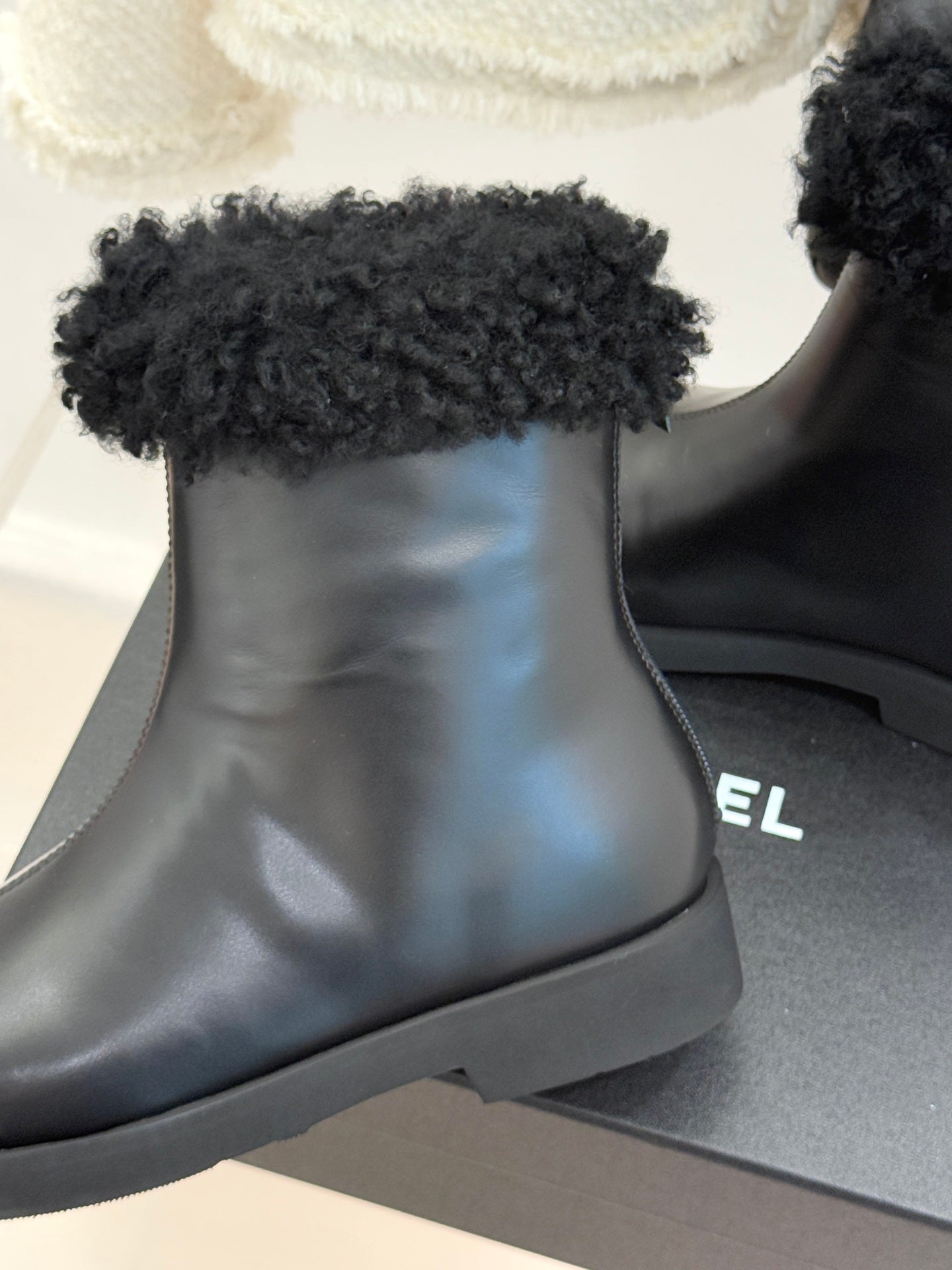 Chanel 25K Double C Fur Snow Boots