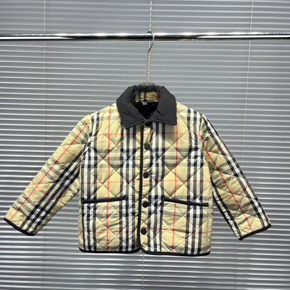 Burberry Classic Plaid Quilted Jacket – Kids Collection – 25FW