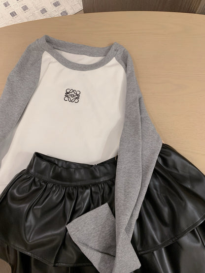 Loewe Classic Logo Embroidered Color-block Crewneck Sweatshirt