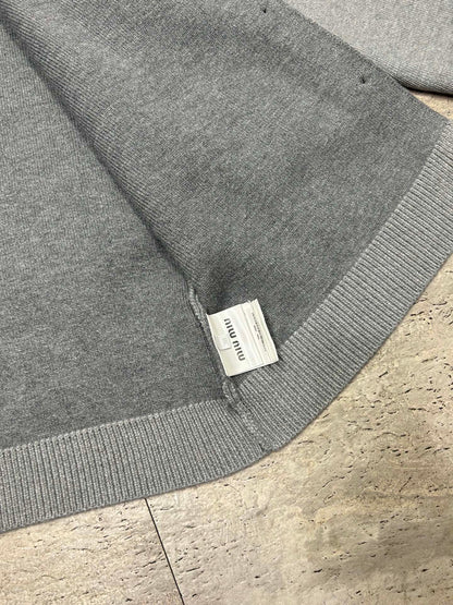 Miu Miu Logo Wool Blend Cardigan – 25FW