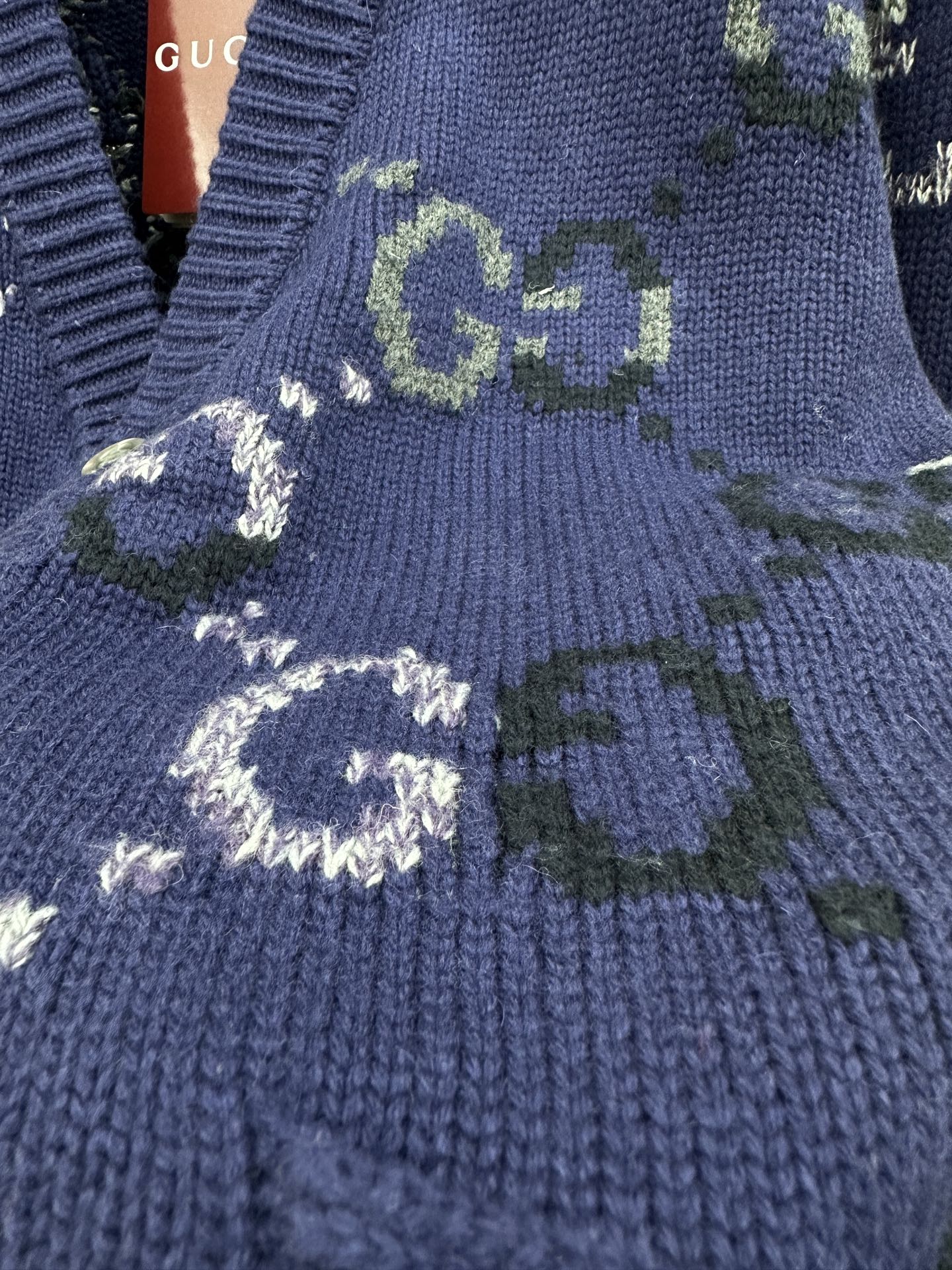 Gucci Double G Monogram Knit Cardigan