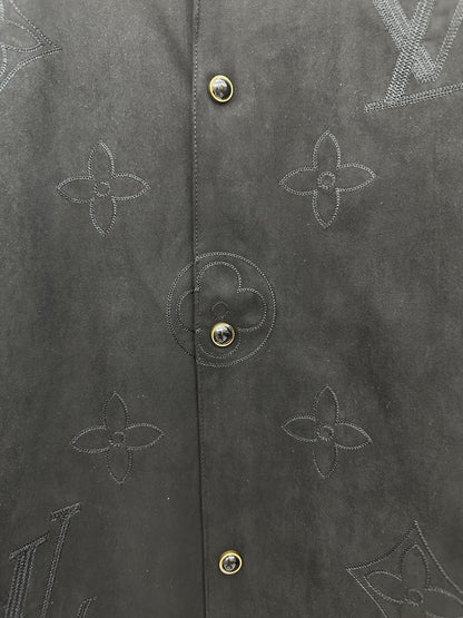 Louis Vuitton Black Monogram Collared Jacket
