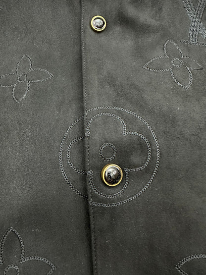 Louis Vuitton Black Monogram Collared Jacket