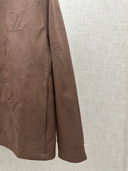 Louis Vuitton Black Monogram Collared Jacket