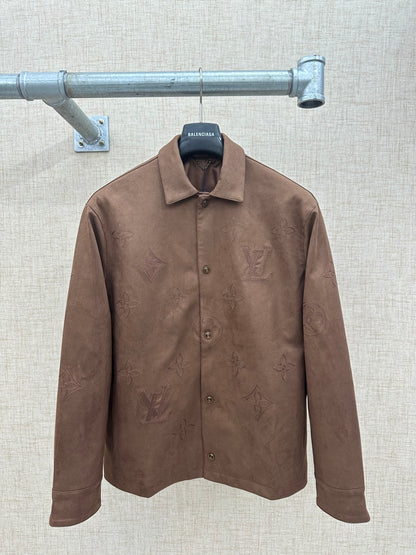 Louis Vuitton Black Monogram Collared Jacket