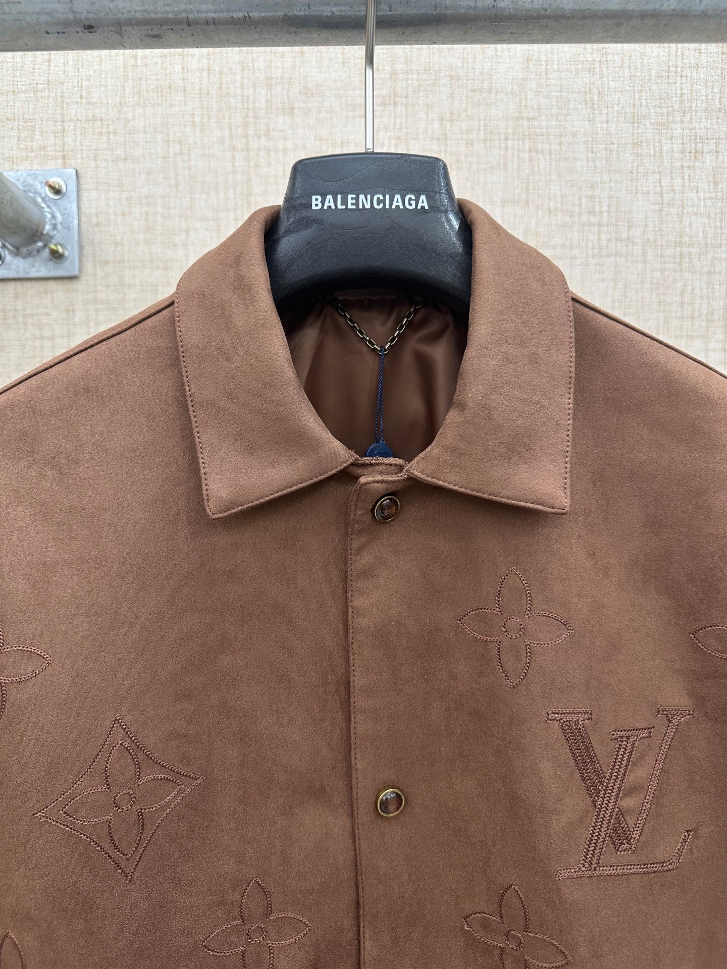 Louis Vuitton Black Monogram Collared Jacket