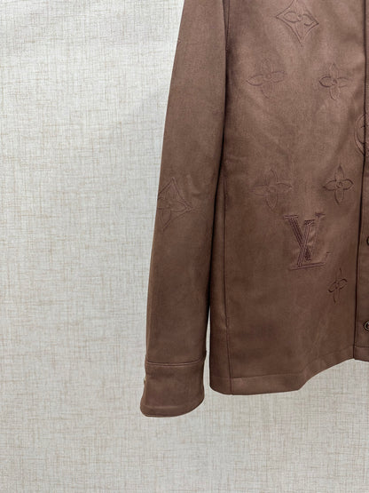 Louis Vuitton Black Monogram Collared Jacket