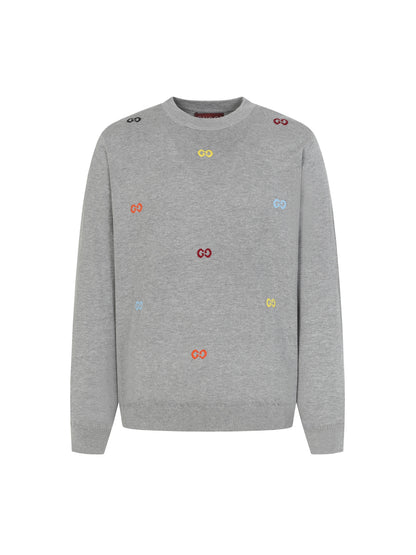 Gucci Colorful Double G Intarsia Knit Sweater