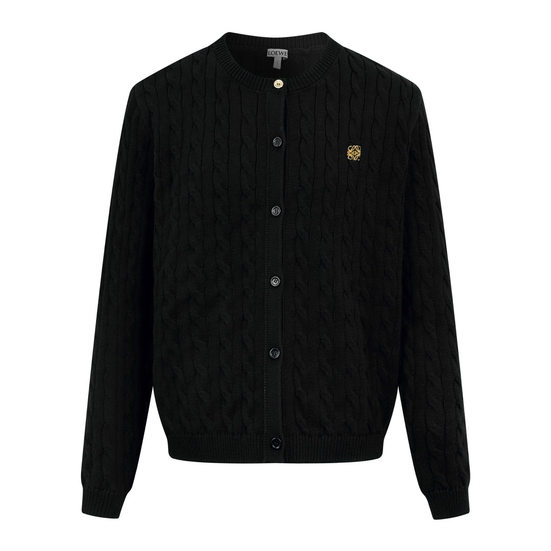 Loewe Anagram Embroidered Cotton Cardigan