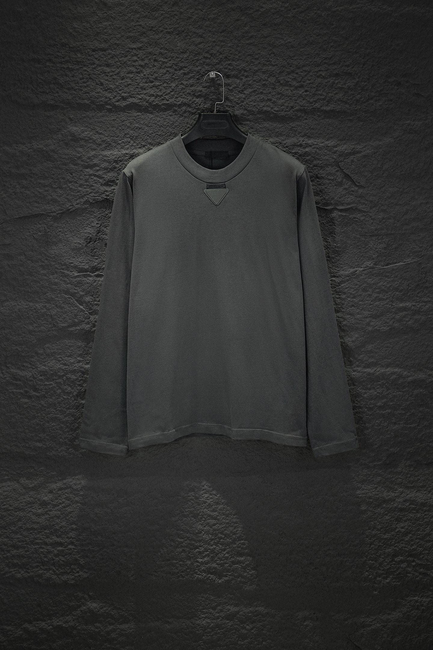 Prada Embroidered Oversize Long Sleeve T-Shirt