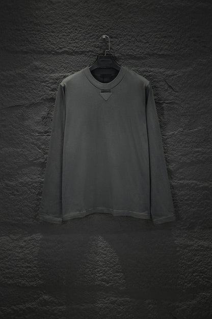 Prada Embroidered Oversize Long Sleeve T-Shirt