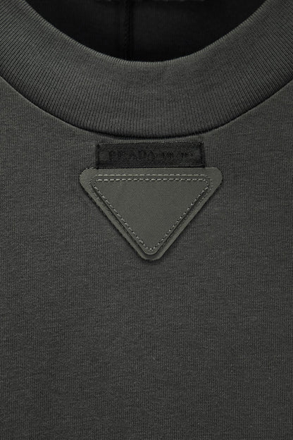 Prada Embroidered Oversize Long Sleeve T-Shirt