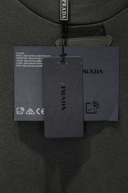 Prada Embroidered Oversize Long Sleeve T-Shirt