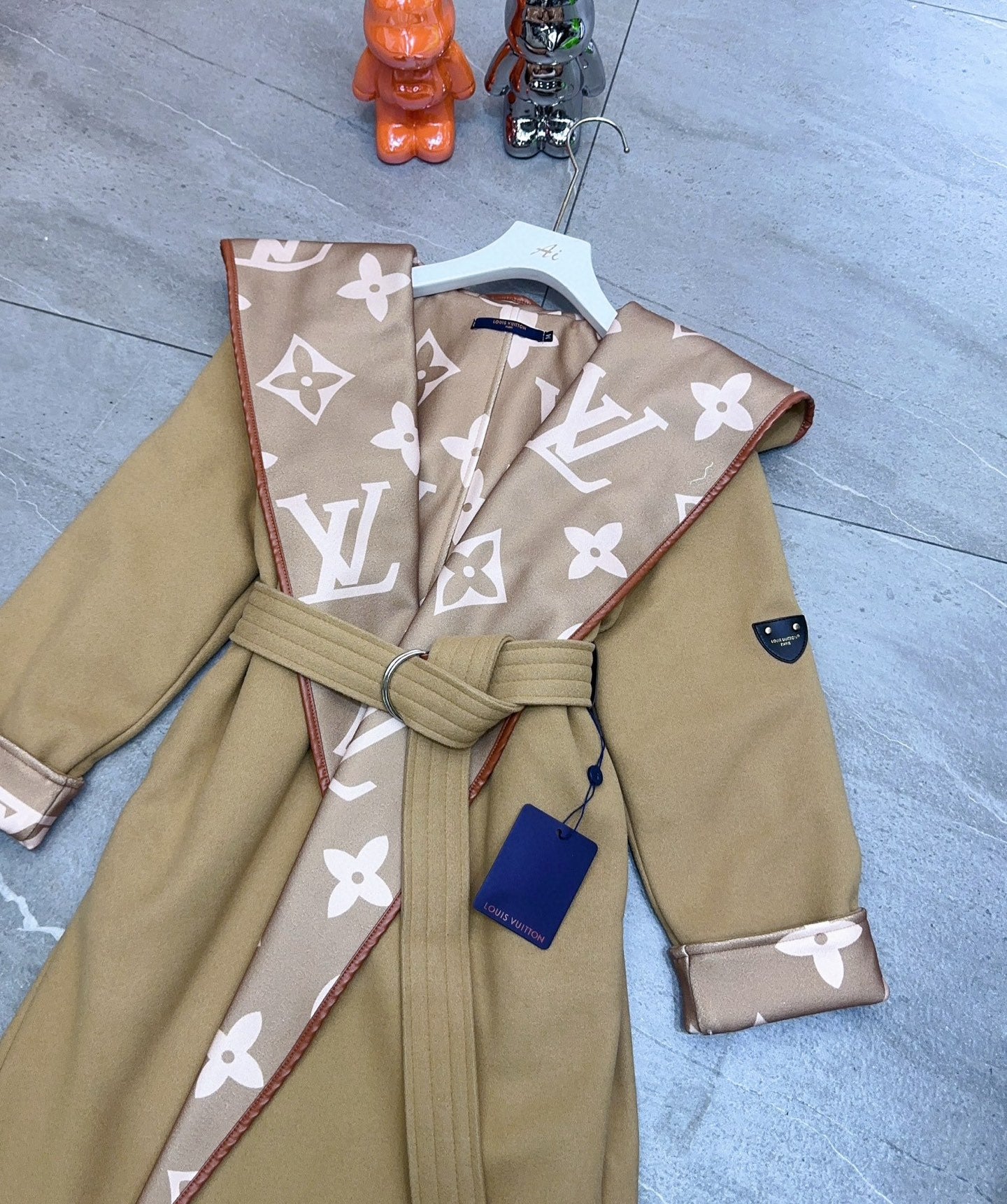 Louis Vuitton Monogram Hooded Wool Coat