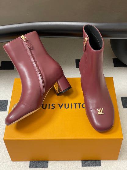 Louis Vuitton LV Swing Metal Heel Ankle Boots – 25SS Autumn/Winter Collection