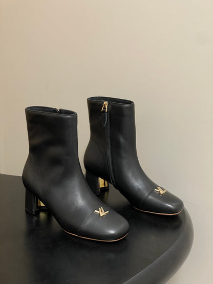 Louis Vuitton LV Swing Metal Heel Ankle Boots – 25SS Autumn/Winter Collection